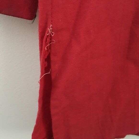 Vintage 70’s red boho embroidered tunic top | Small - Picture 6 of 8